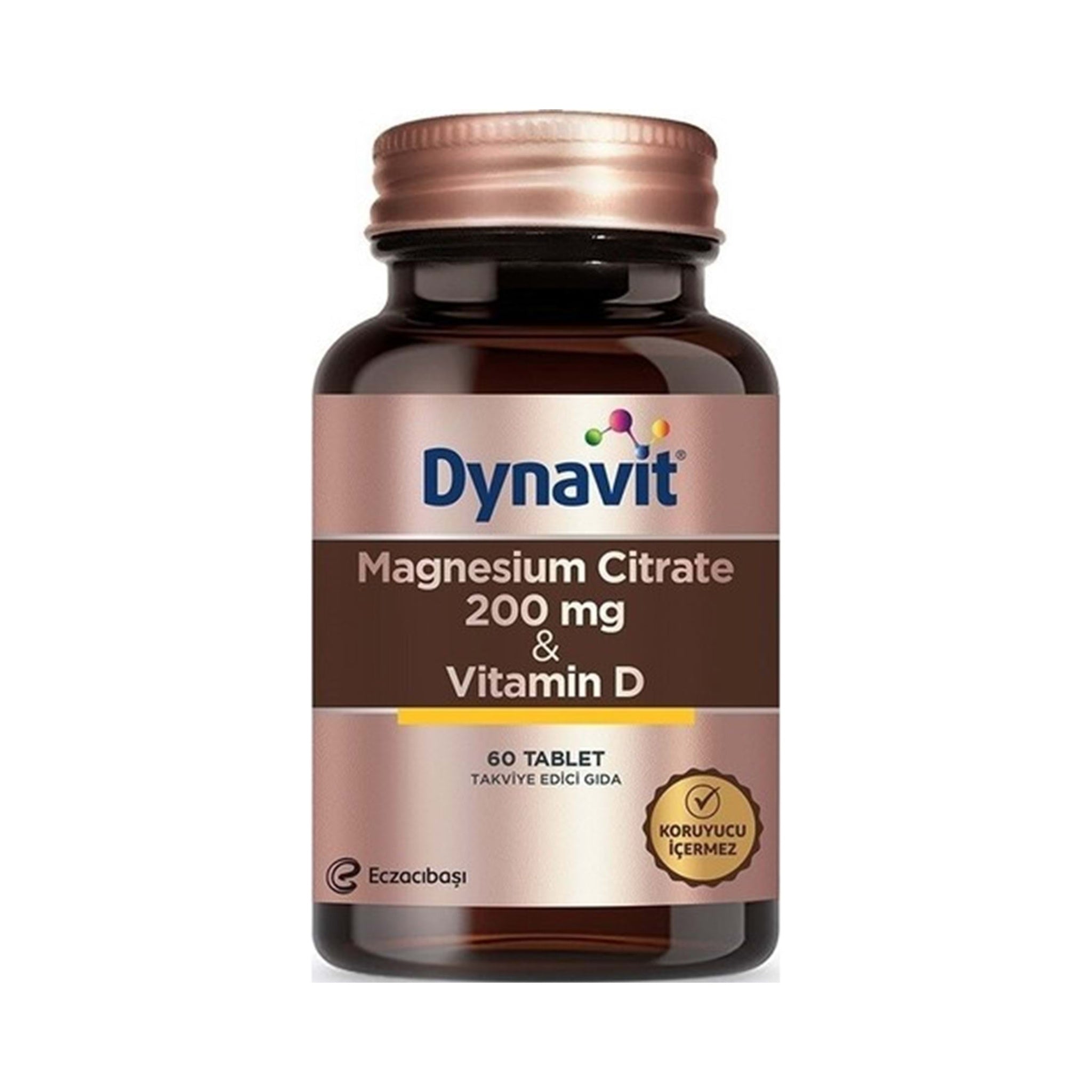 Dynavit Magnesium Citrate 200 mg & Vitamin D 60 Tablets