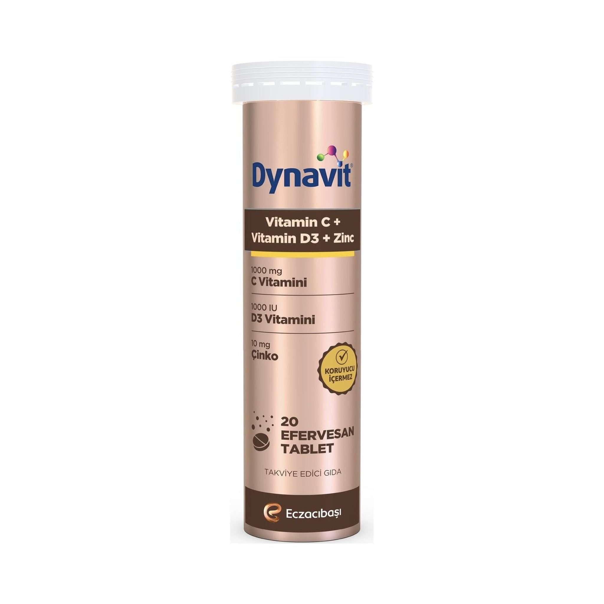 Dynavit Vitamin C + Vitamin D3 + Zinc 20 Effervescent Tablets