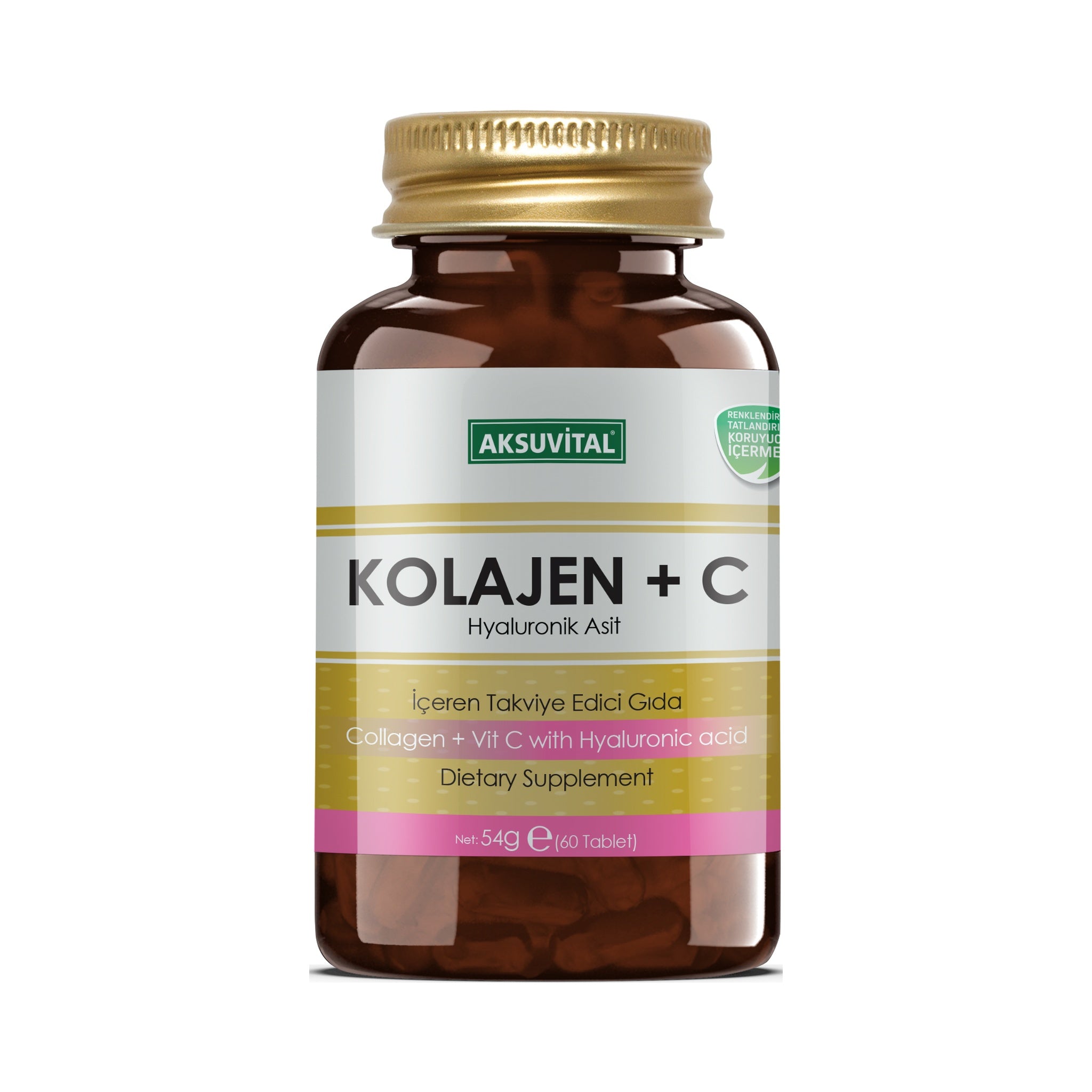 Aksuvital Collagen + Vitamin C & Hyaluronic Acid 60 Tablets