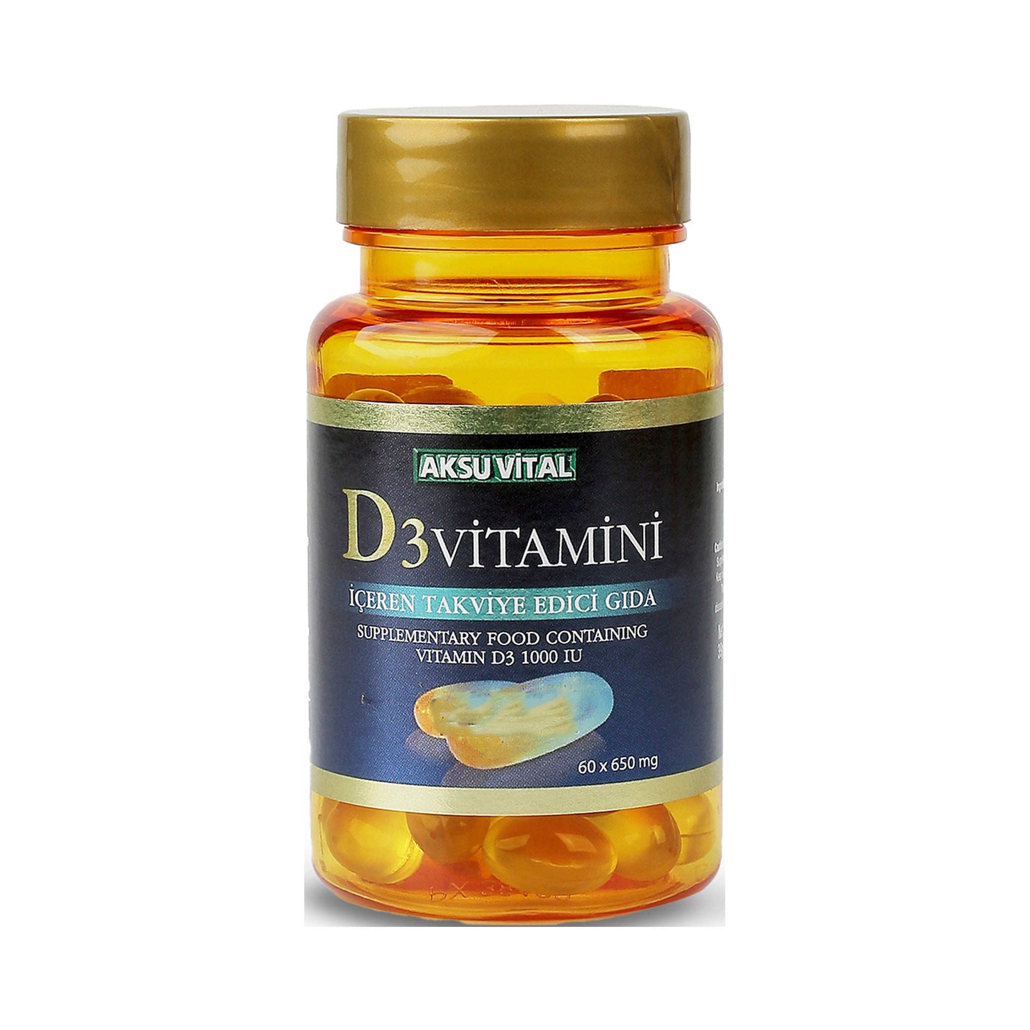 Aksuvital Vitamin D3 60 Softgels