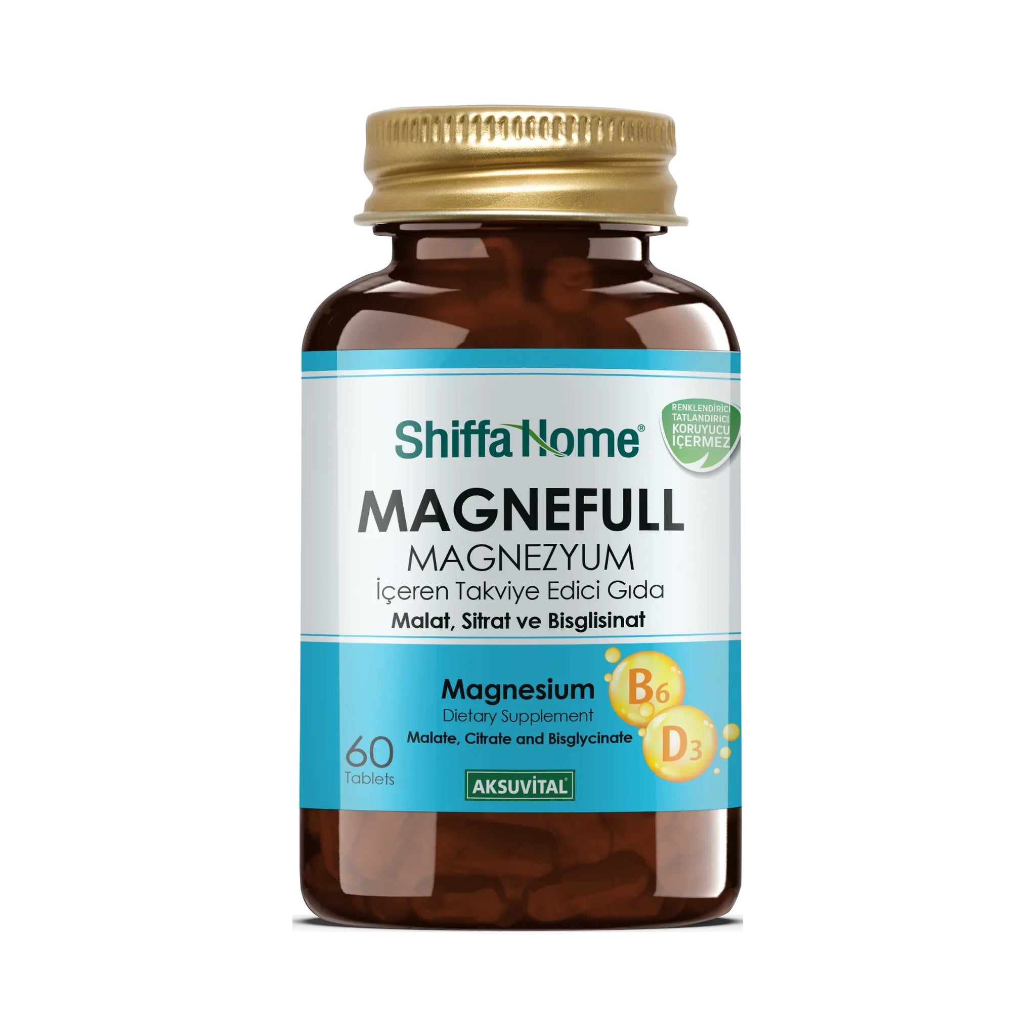 Shiffa Home Magnefull Magnesium Citrate Bisglycinate Malate 60 Tablets