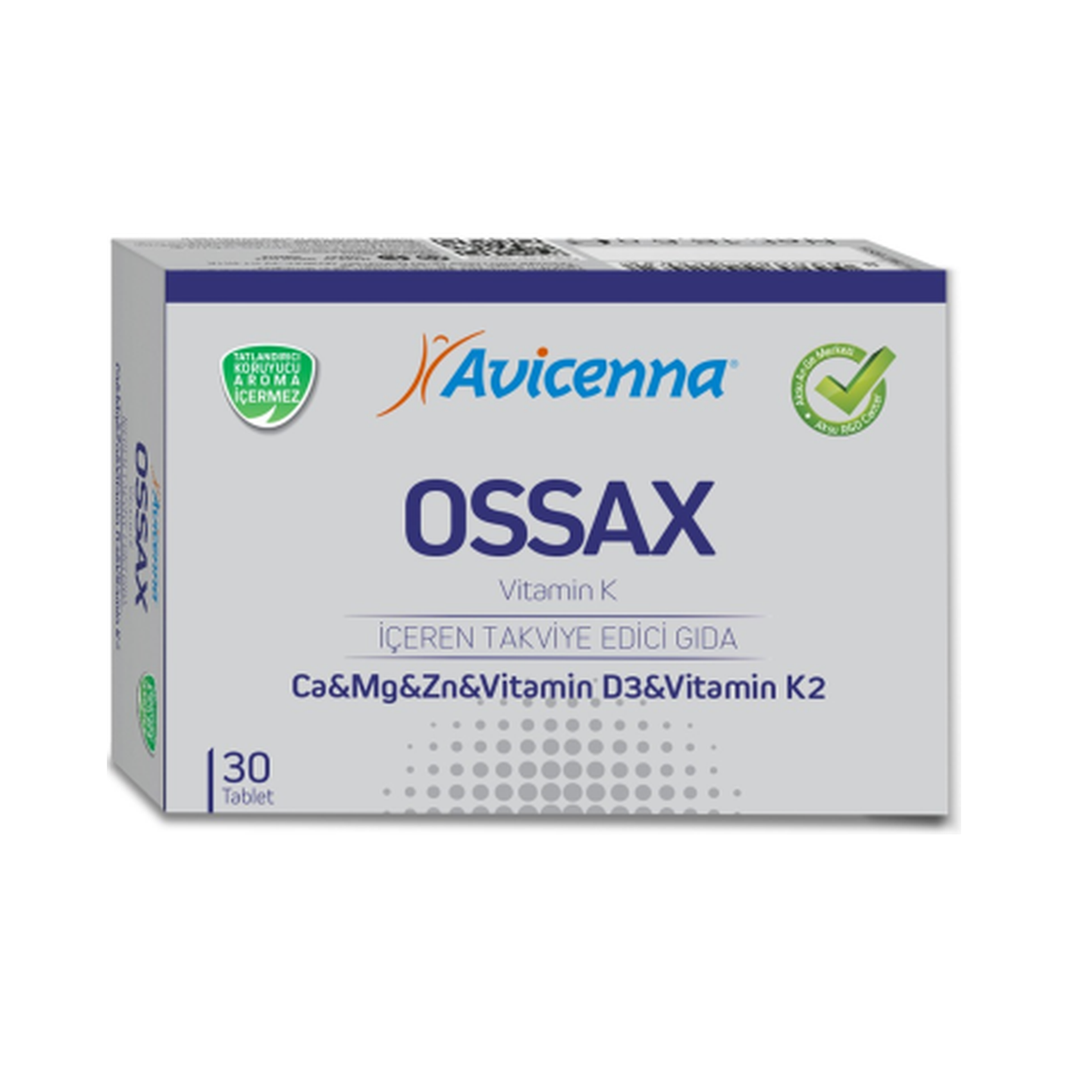 Avicenna Ossax Vitamin K 30 Tablets - Calcium, Magnesium & D3