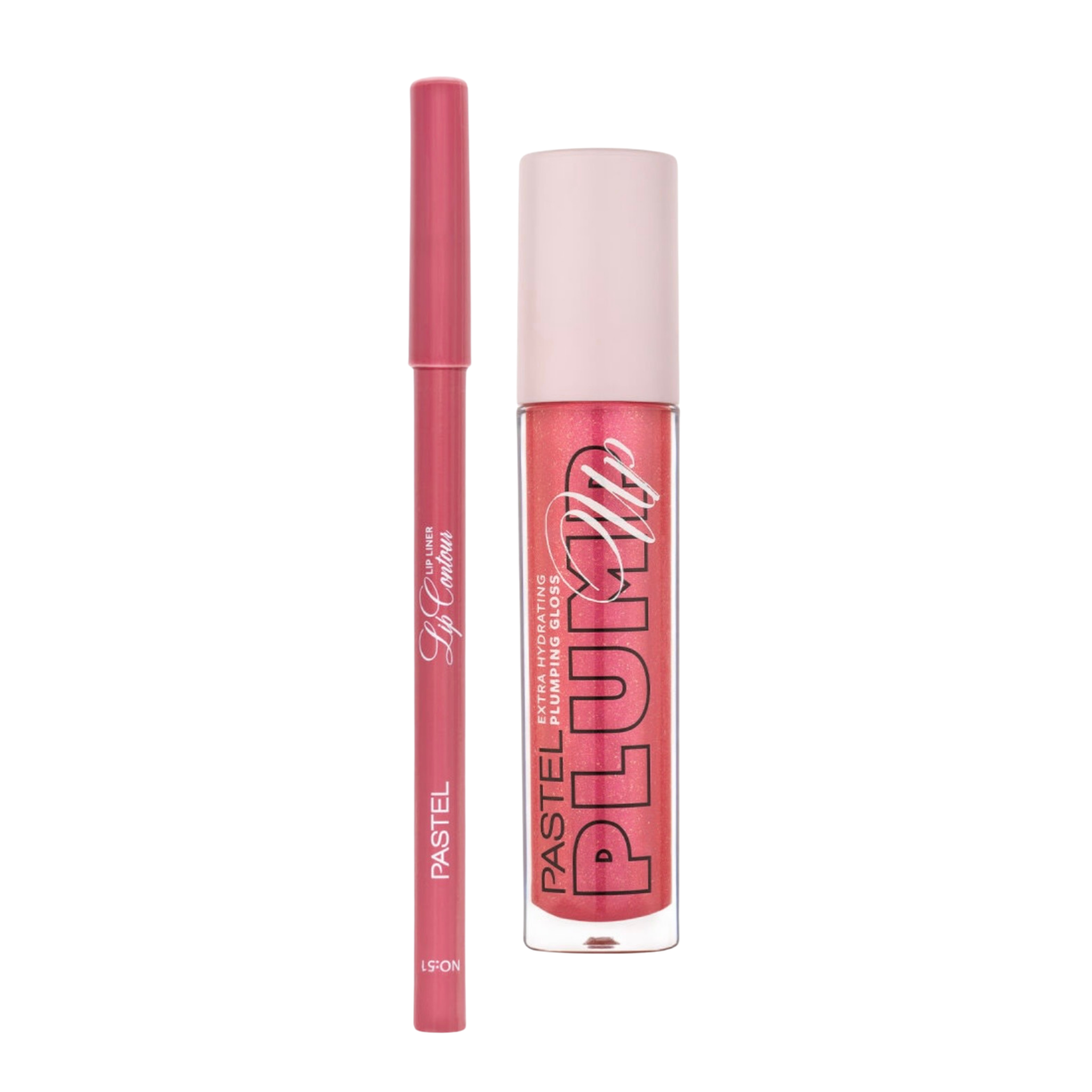 Pastel Plumping Gloss 206 + Pastel Lip Contour Lip Liner 51 Set