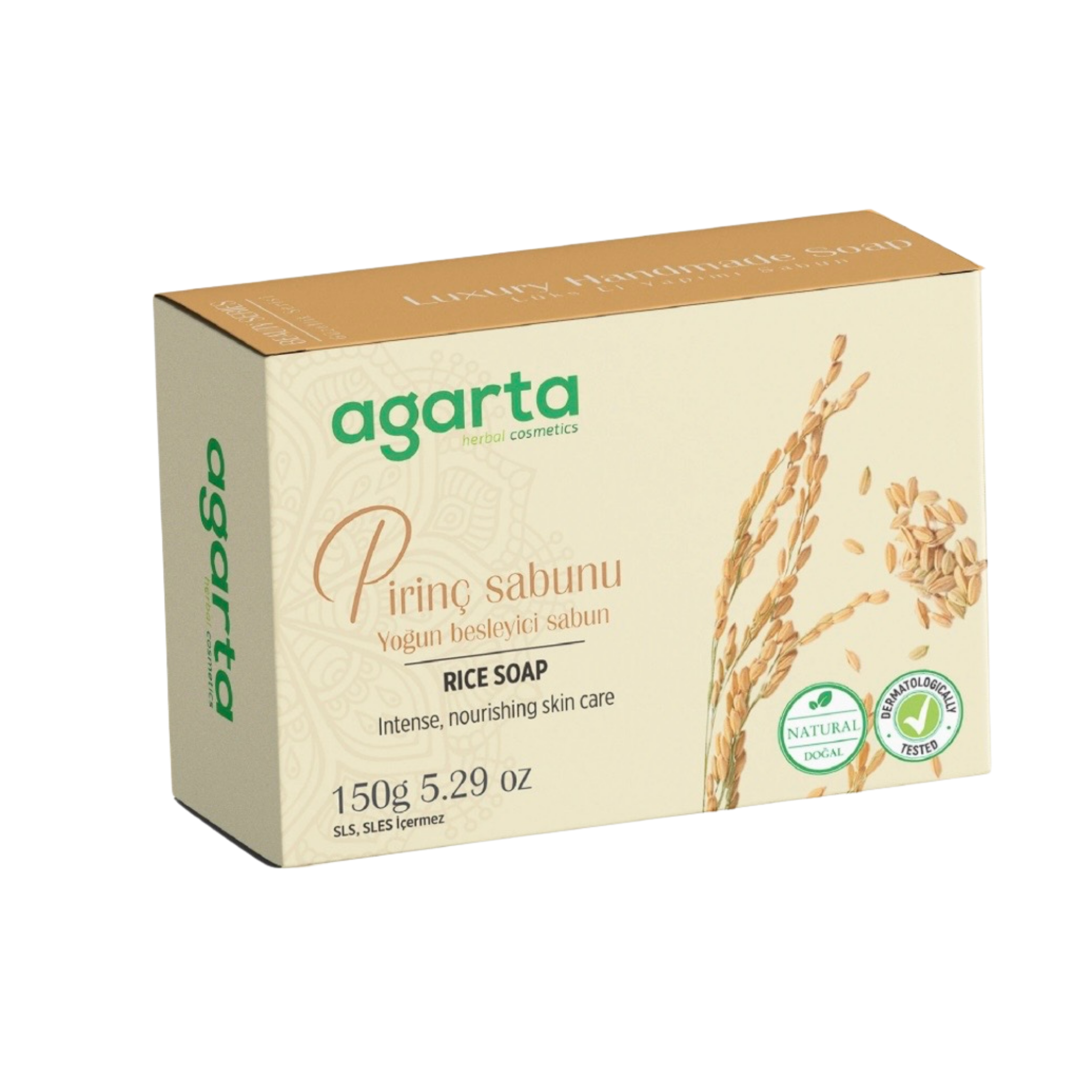 Agarta Natural Handmade Skin Brightening Rice Soap 150 g