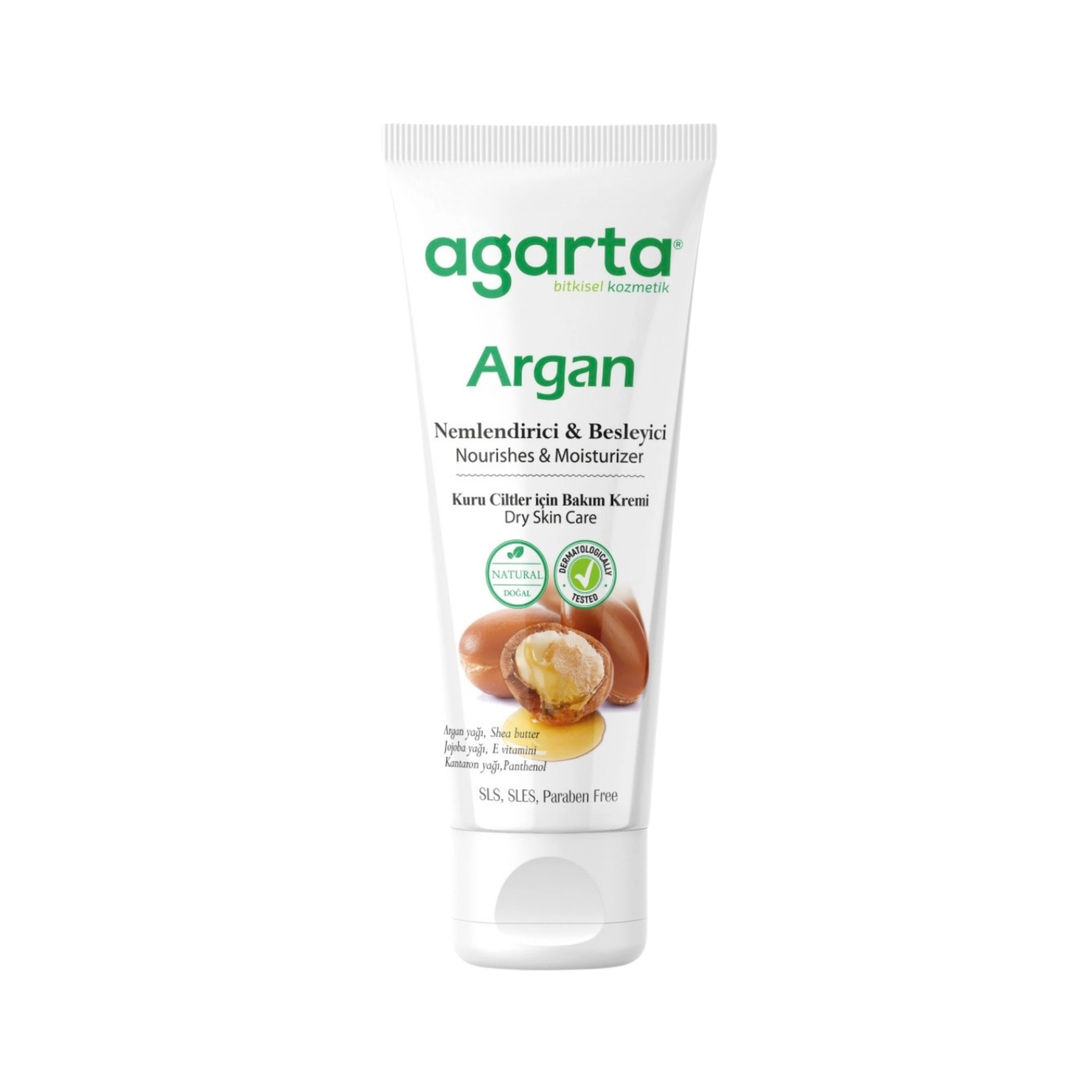 Agarta Natural Face Hand Nourishing Argan Oil Skin Care Cream 75 ml
