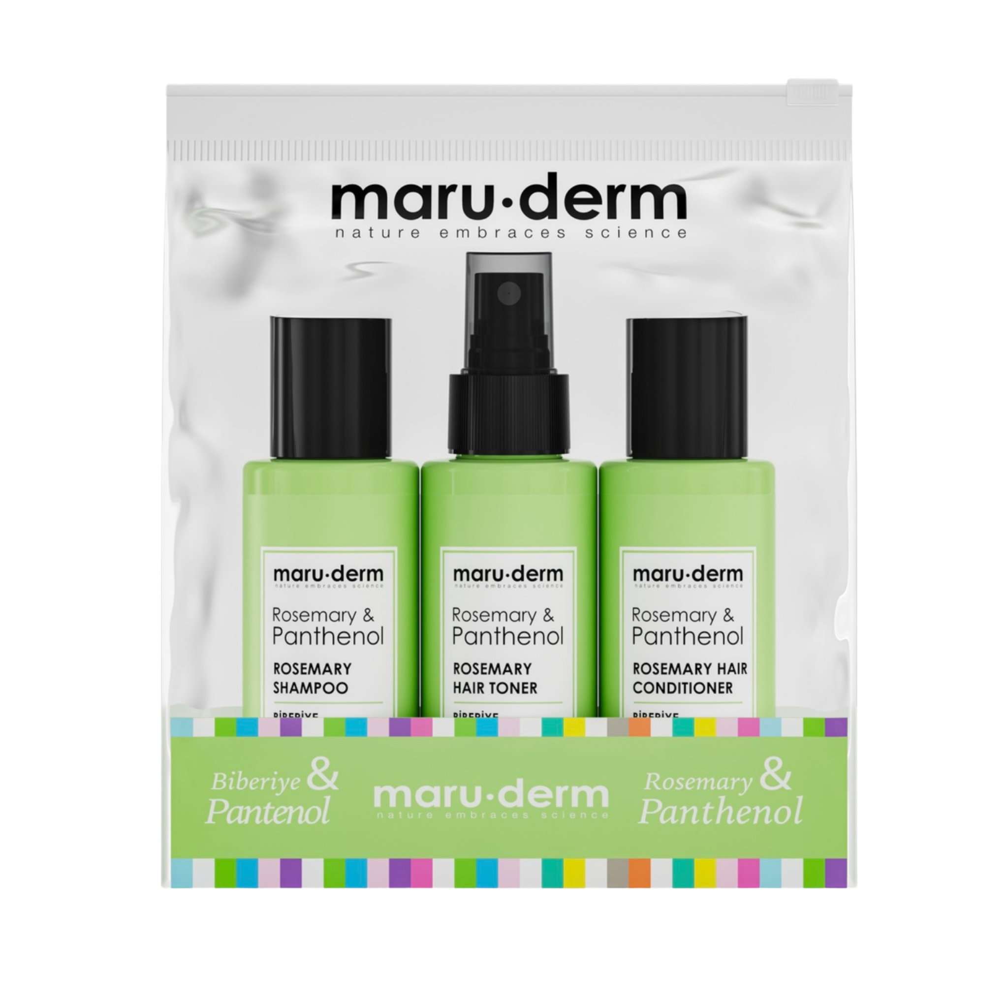 Maruderm Rosemary Panthenol Set - Shampoo, Toner & Conditioner