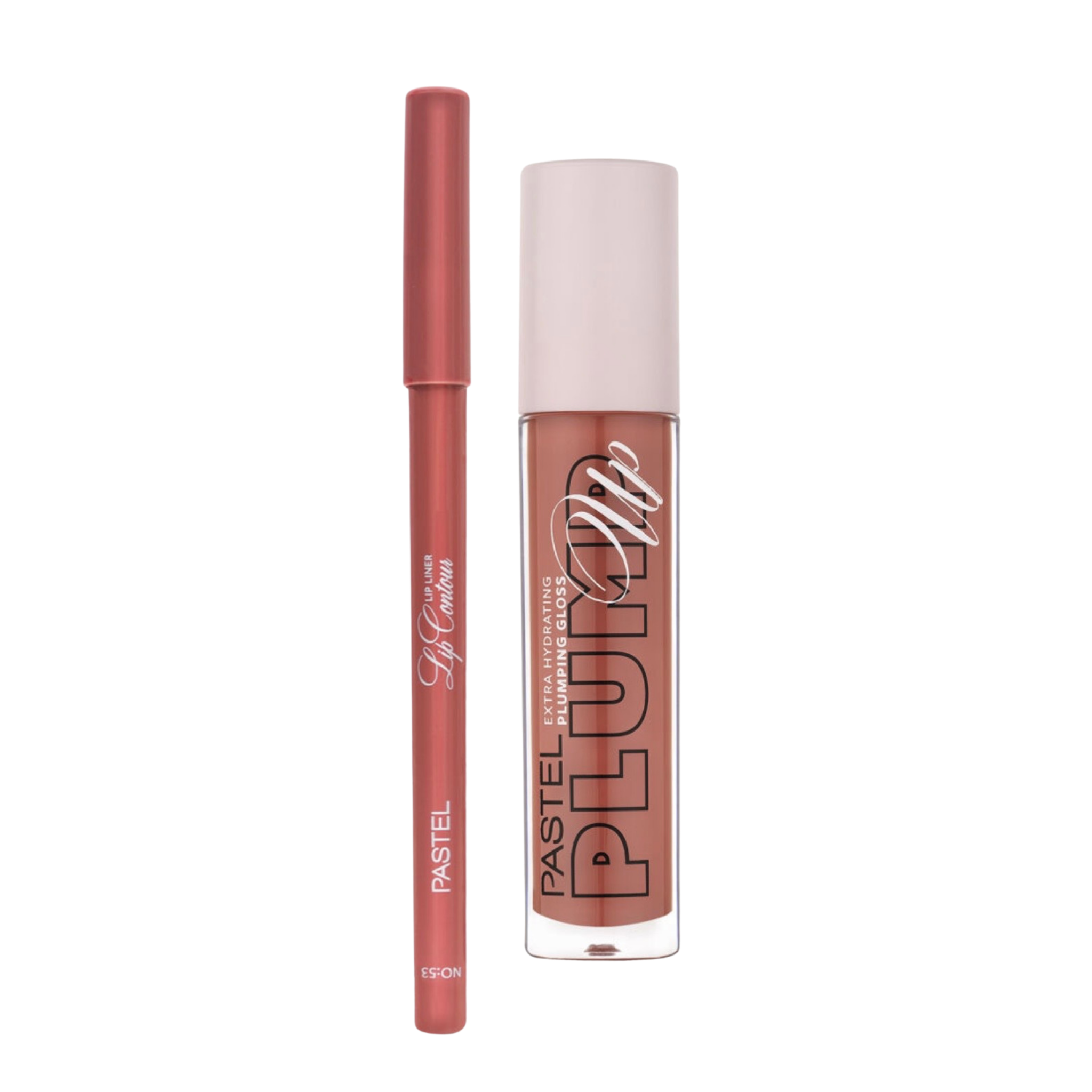 Pastel Plumping Gloss 205 + Pastel Lip Contour Lip Liner 53 Set