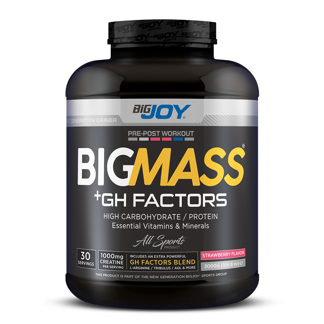 BIGJOY BIGMASS Gainer GH FACTORS Strawberry 3000g sports suplement