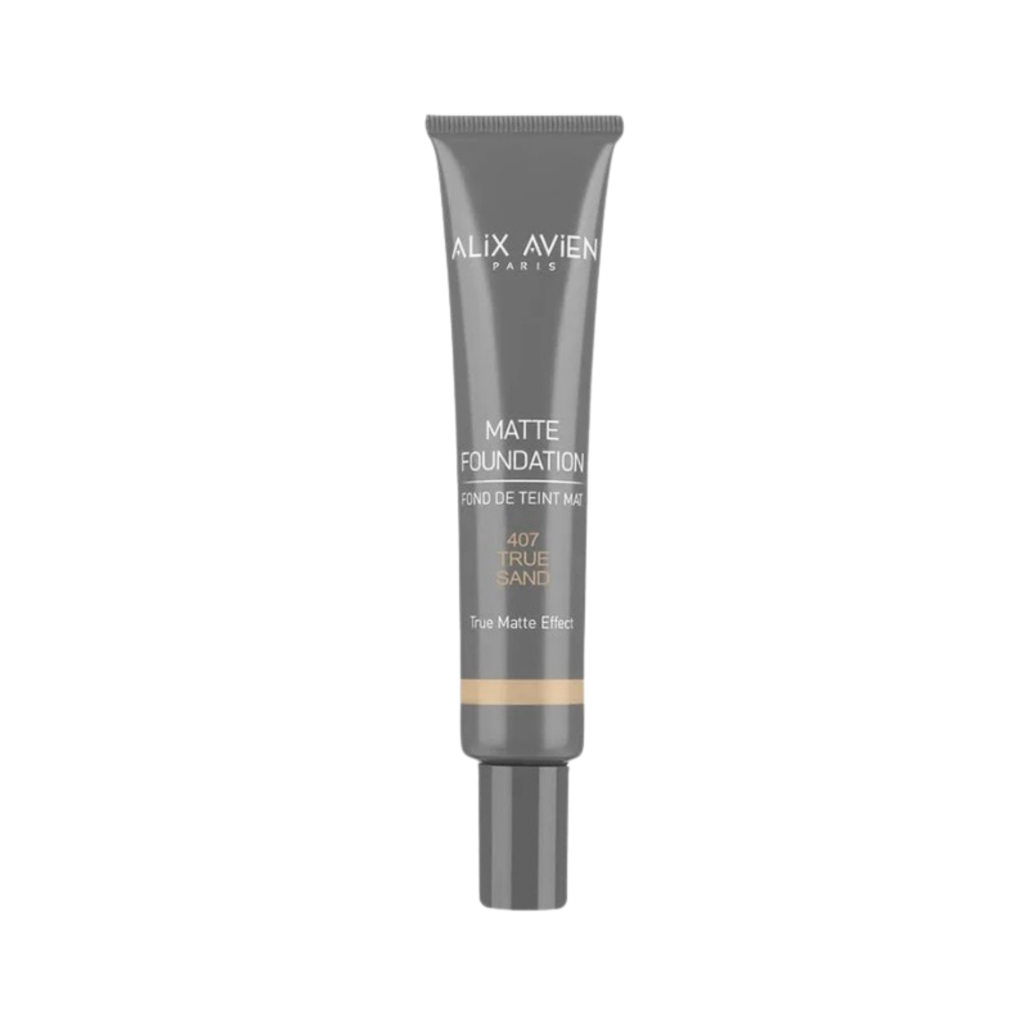 Alix Avien Matte Foundation 407 True Sand 12H Long-Lasting with Vitamin E 40 ml
