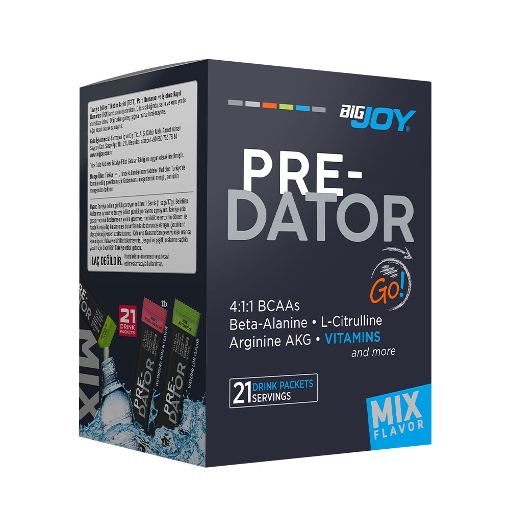 BIGJOY Predator Go! Mixed Flavours 17g x 21 Pieces (21 Servings) sports suplement